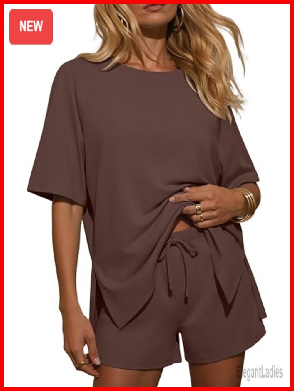 Women's 2-Piece Short Set Moisture-Wicking Oversized Lounge Set